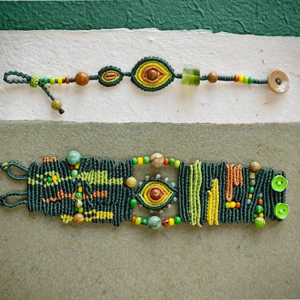 avocado macrame bracelet - Image 2