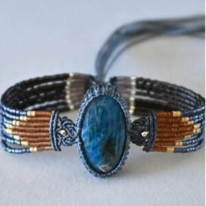 blue macrame bracelet